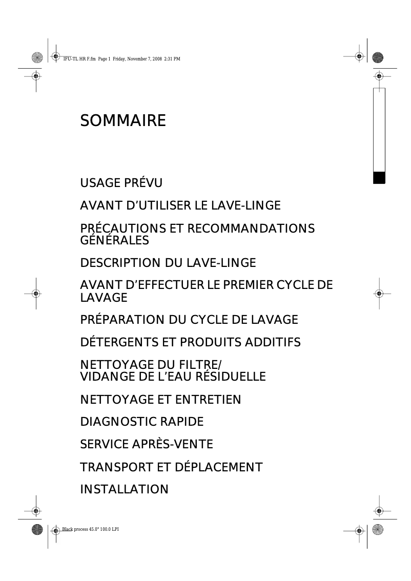 First page image of the manual for EV 1399