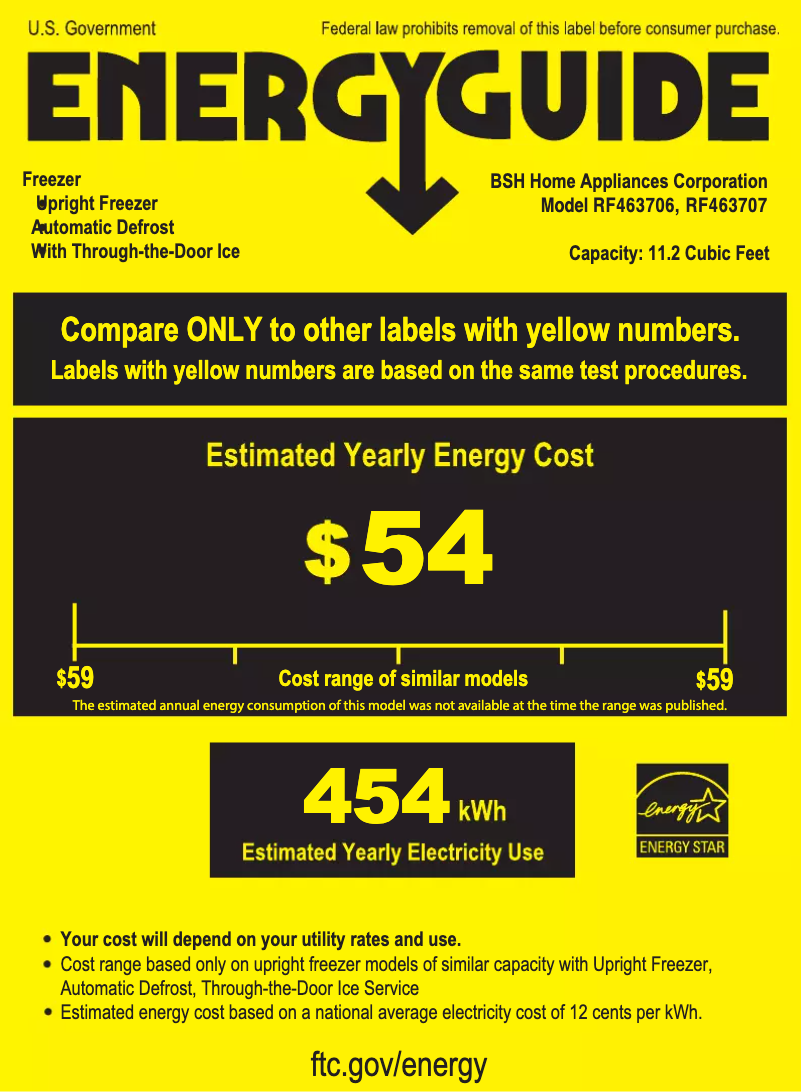 Page 1 of the manual Energy Label Gaggenau RF463706