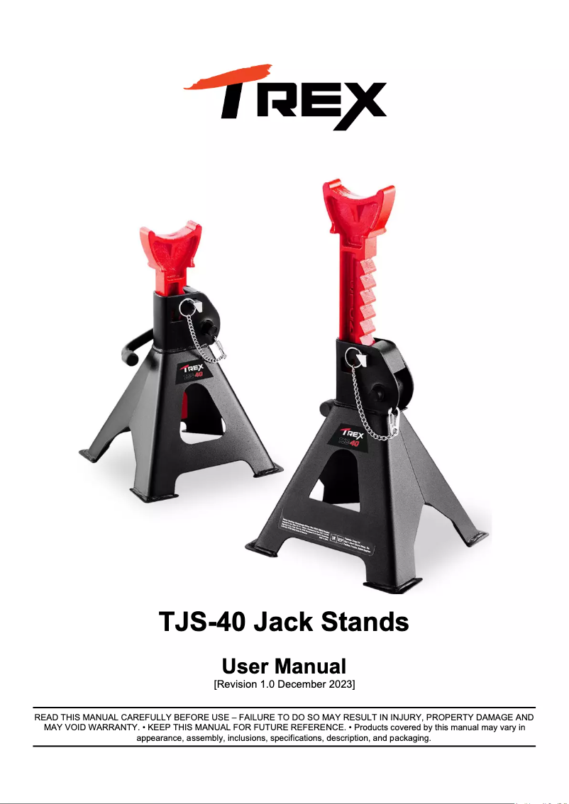 First page image of the manual for TJS-40