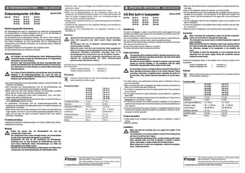 Page 1 of the manual User Manual Speaka DL-1117