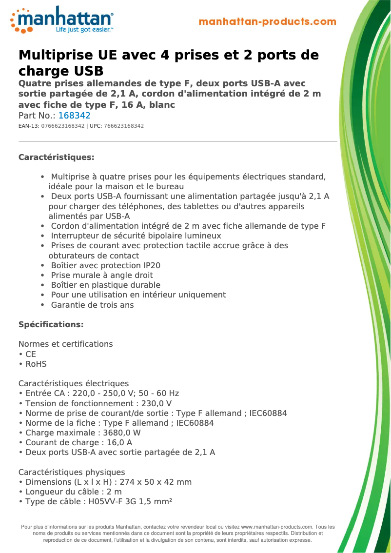 First page image of the manual for 168342