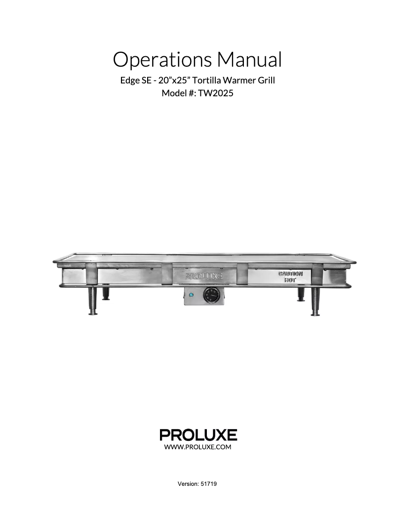 First page image of the manual for Edge SE TW2025