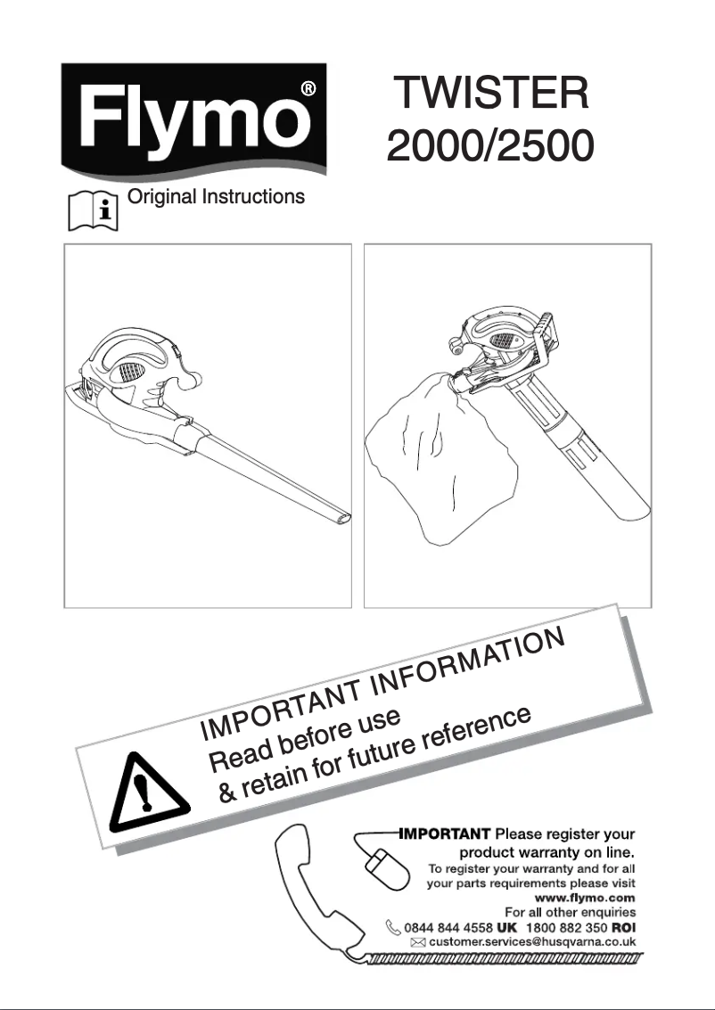 Page 1 of the manual User Manual Flymo Twister 2500