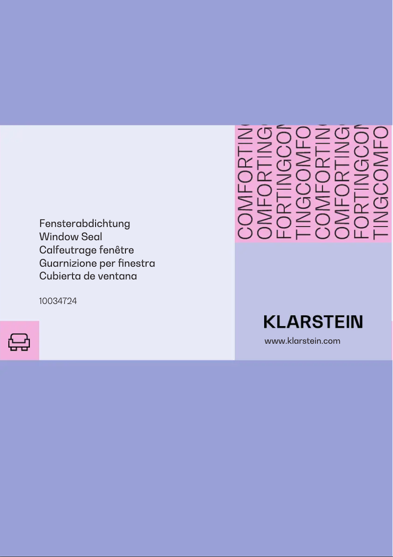 Page 1 of the manual User Manual Klarstein Window Sealing Set