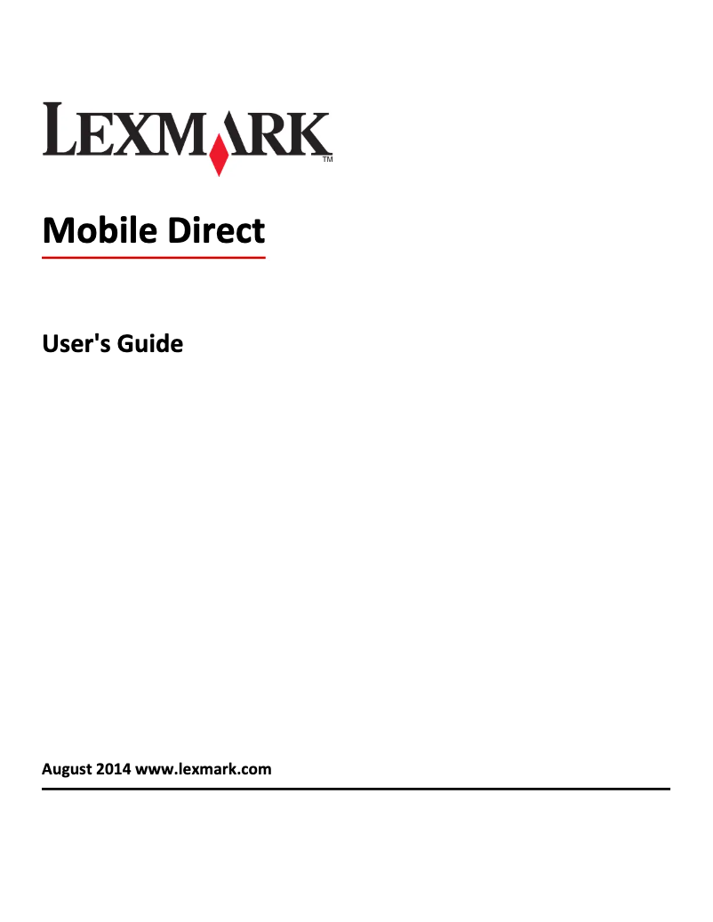 Page 1 of the manual User Manual Lexmark MarkNet N8352