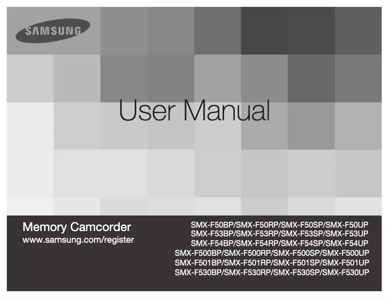 First page image of the manual for SMX-F500BP