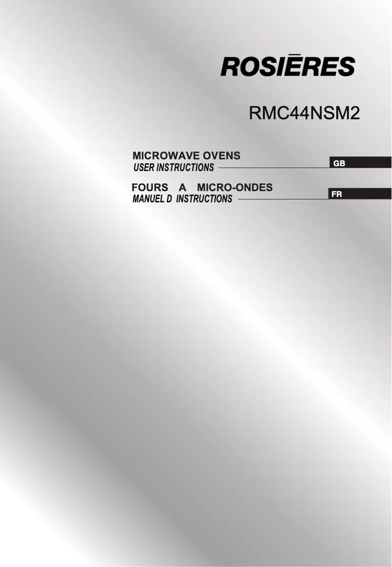 First page image of the manual for RMC44NSM2