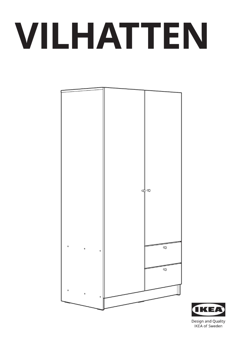 Page 1 of the manual User Manual Ikea VILHATTEN 405.488.18