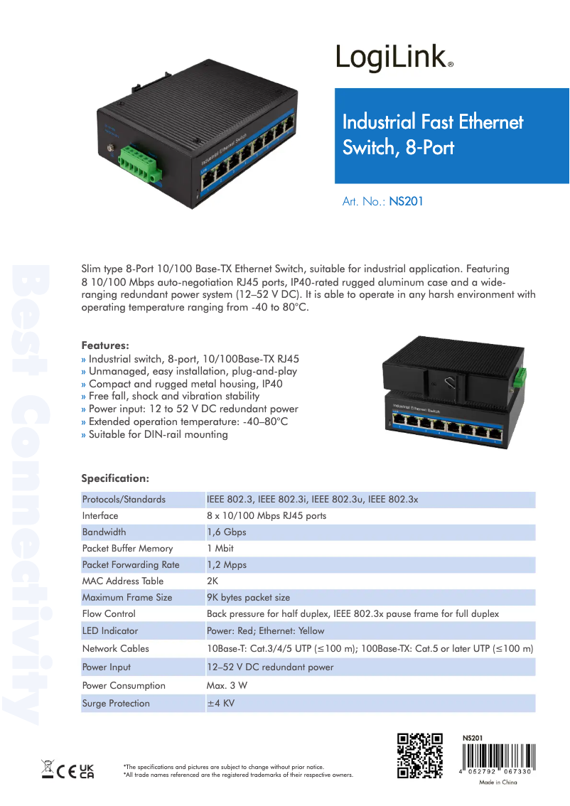 Image de la première page du manuel de l'appareil NS201