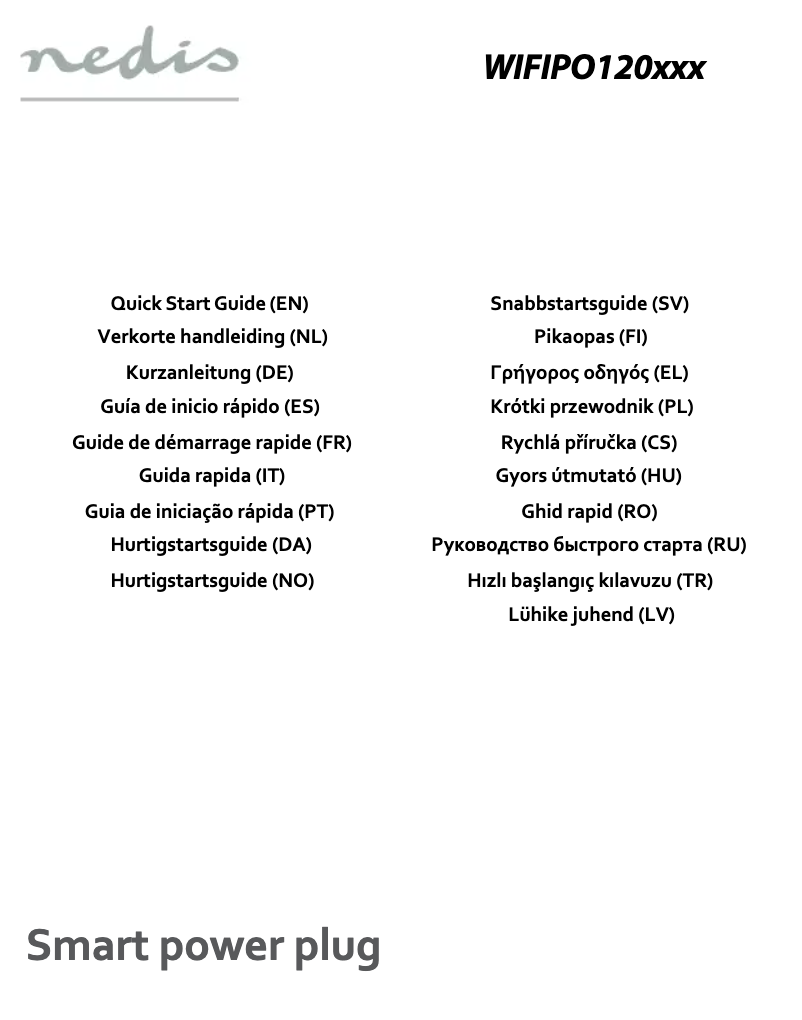 Page 1 of the manual User Manual Nedis WIFIPO120EWT