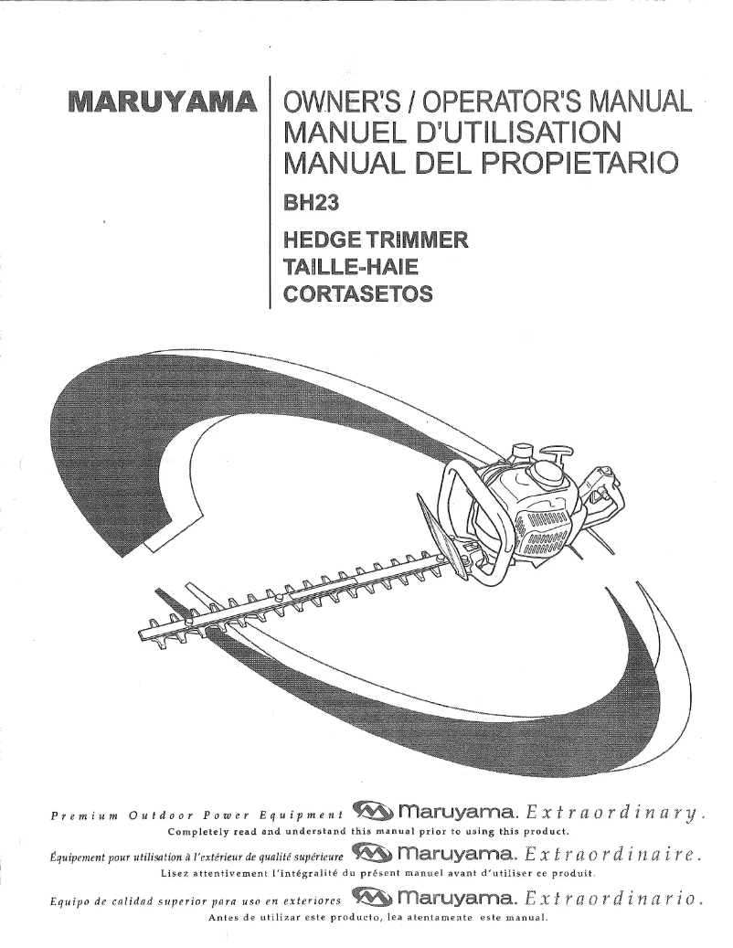 Page 1 of the manual User Manual Maruyama BH23