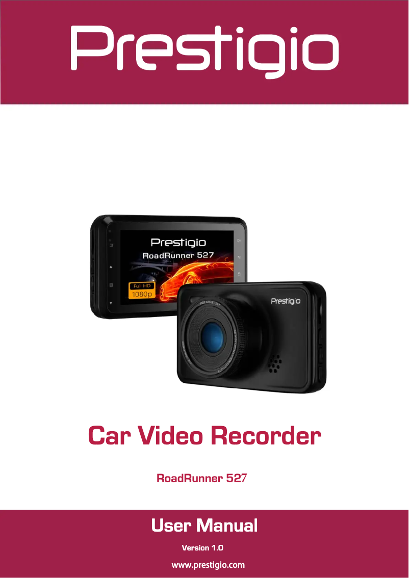 First page image of the manual for RoadRunner 527