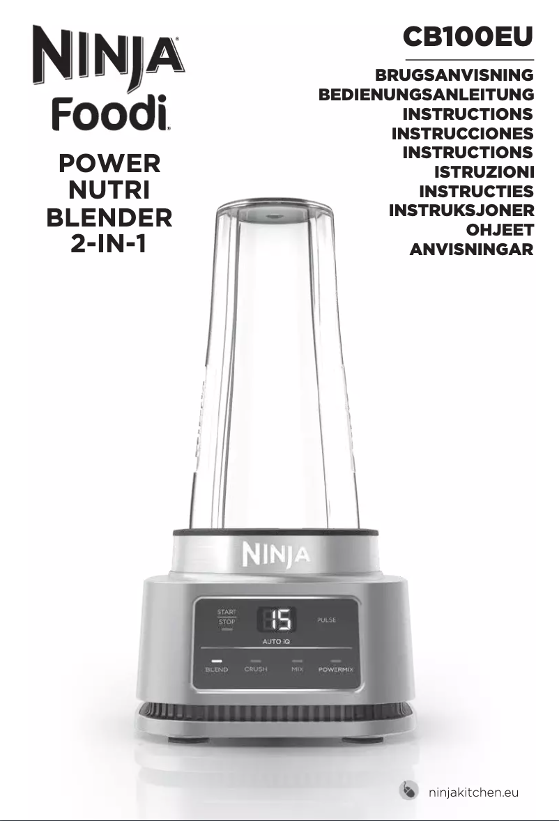 Page 1 of the manual User Manual Ninja Foodi Power Nutri 2 in 1 CB100EU