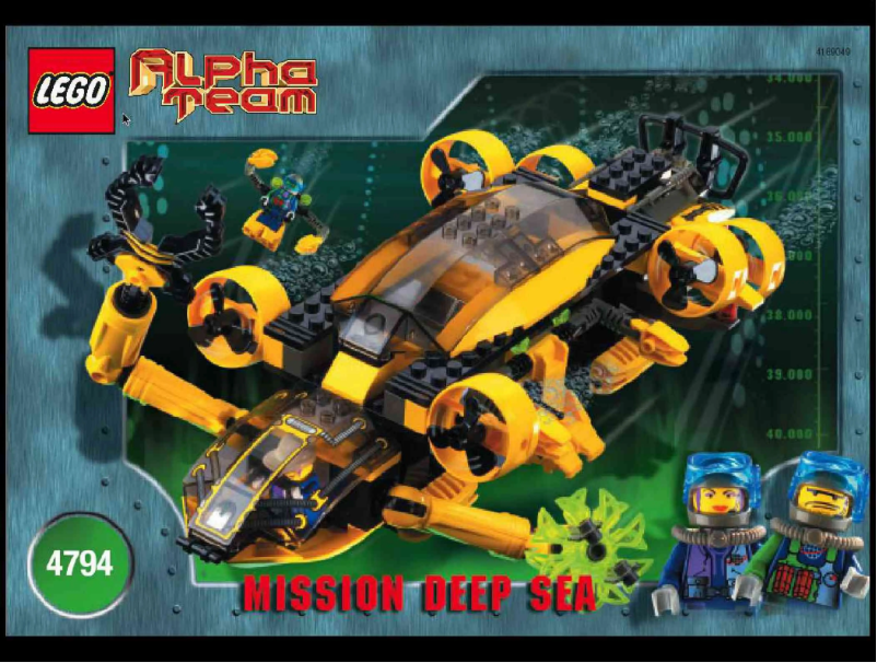 Page 1 of the manual User Manual Lego Alpha Team Command Sub