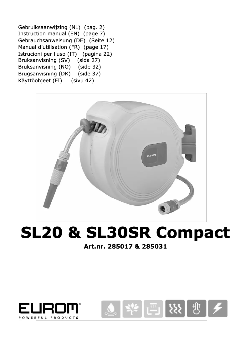 First page image of the manual for SL30SR Compact