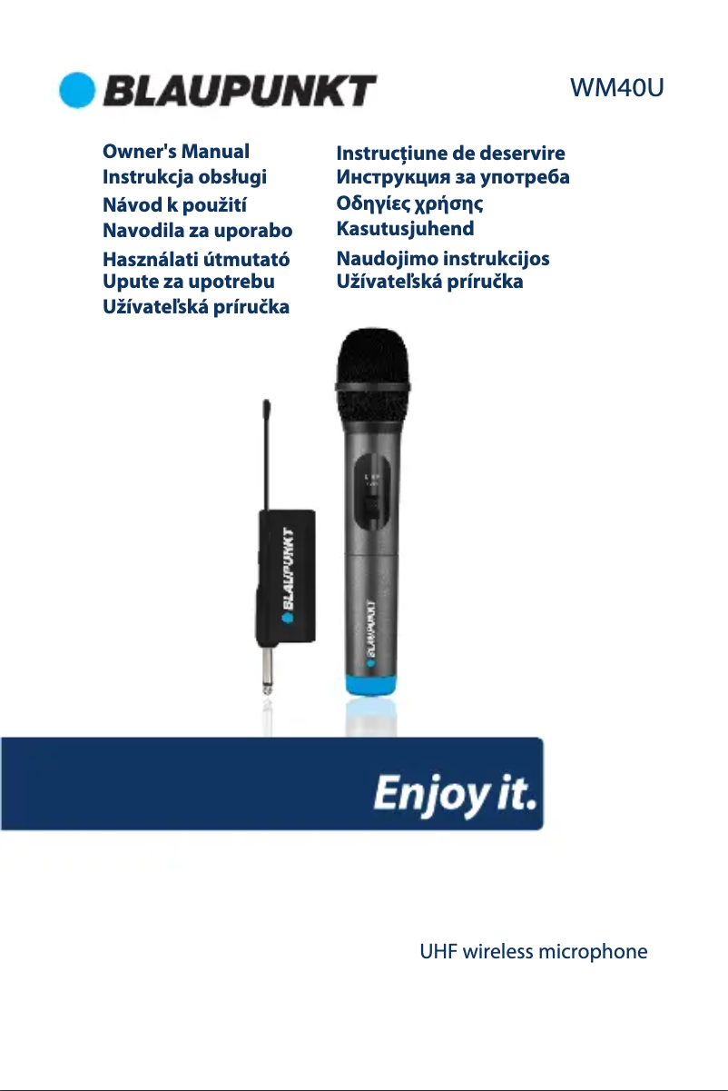 Page 1 of the manual User Manual Blaupunkt WM40U