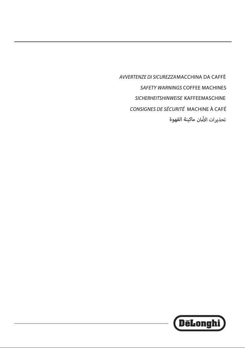 Page 1 of the manual Safety Instructions DeLonghi ECP3220