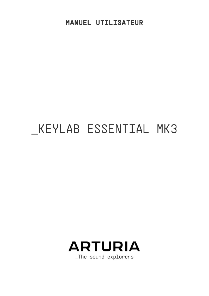 First page image of the manual for KeyLab Essential 61 mk3