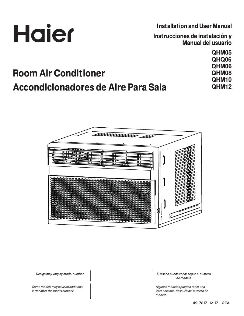 Page 1 of the manual Use and Maintenance Manual Haier QHM06