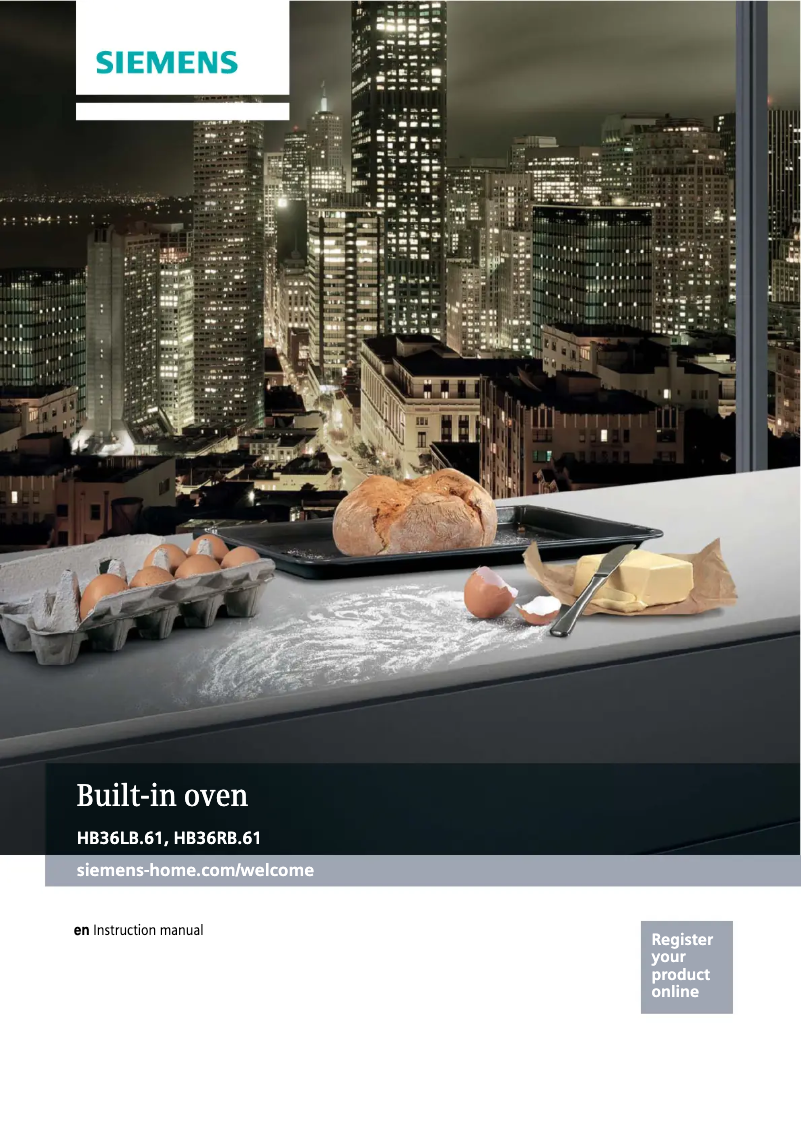 First page image of the manual for HB36RB561