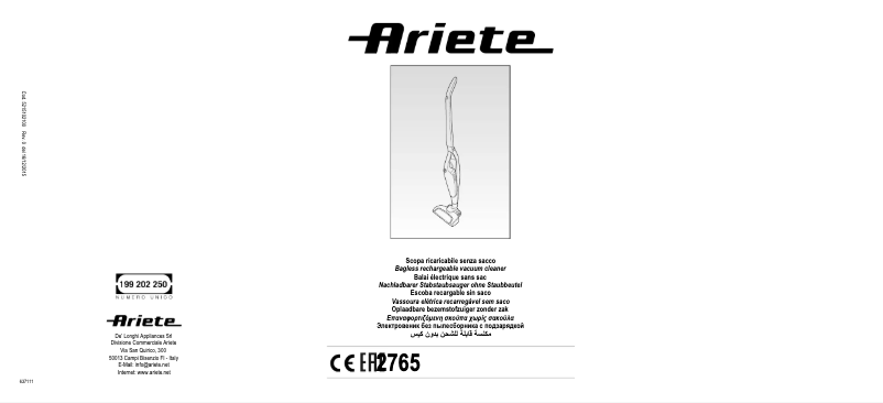 Page 1 of the manual User Manual Ariete Evo 2in1 2765