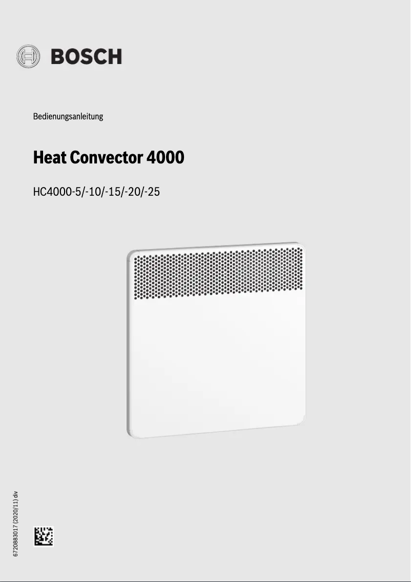 Page 1 of the manual User Manual Bosch HC-4000-5