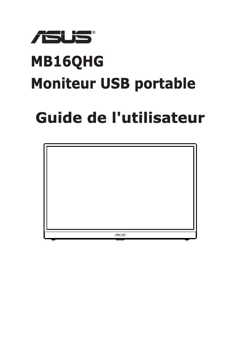First page image of the manual for ZenScreen MB16QHG
