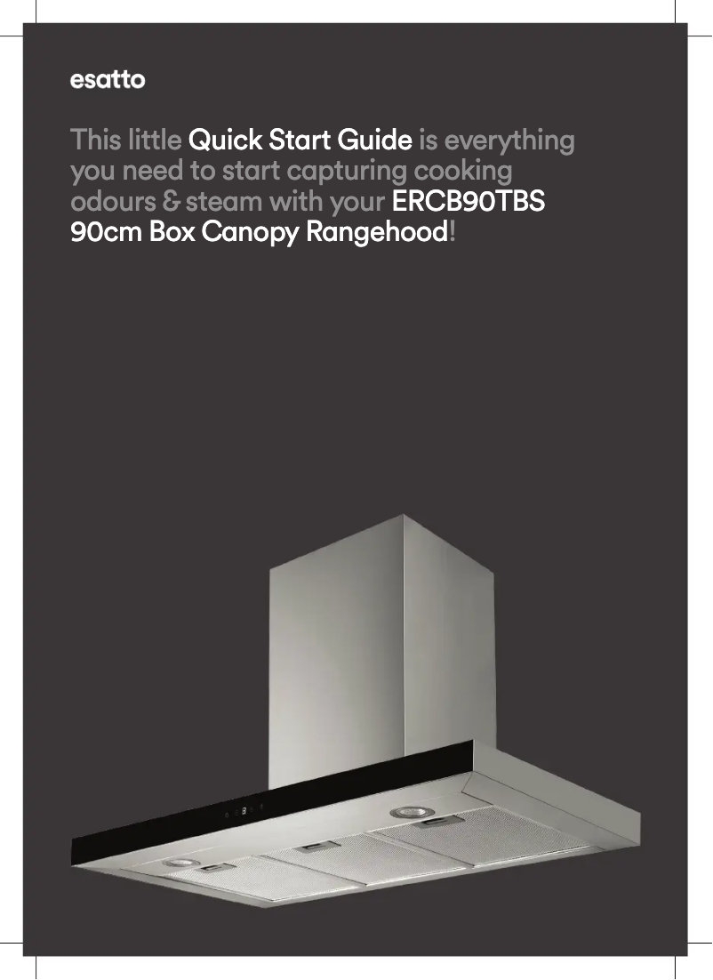 First page image of the manual for ERCB90TBS