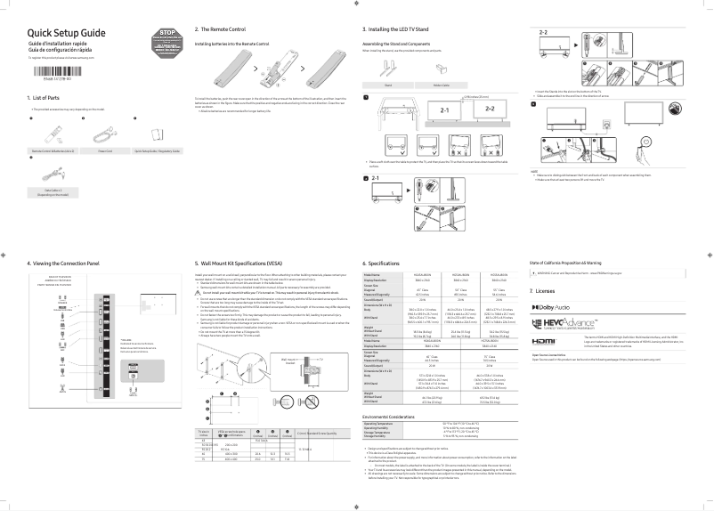 Page 1 of the manual User Manual Samsung HG50AU800NF