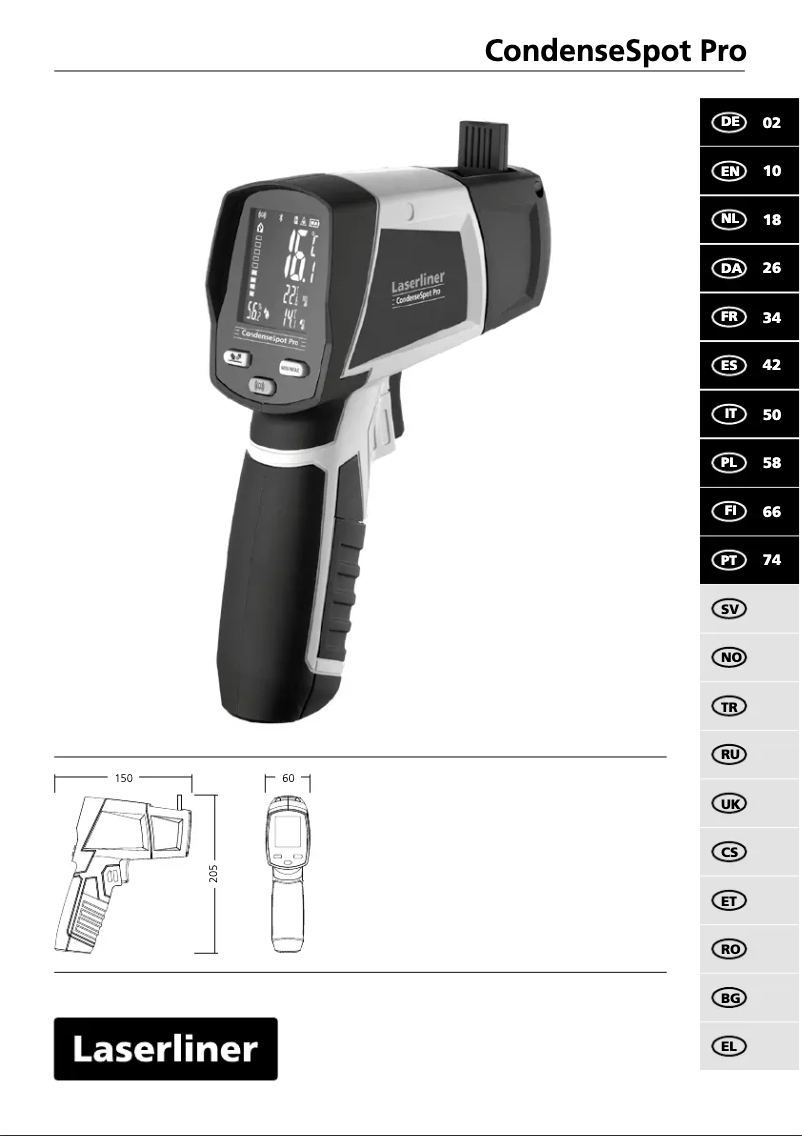 Page 1 of the manual User Manual Laserliner CondenseSpot Pro