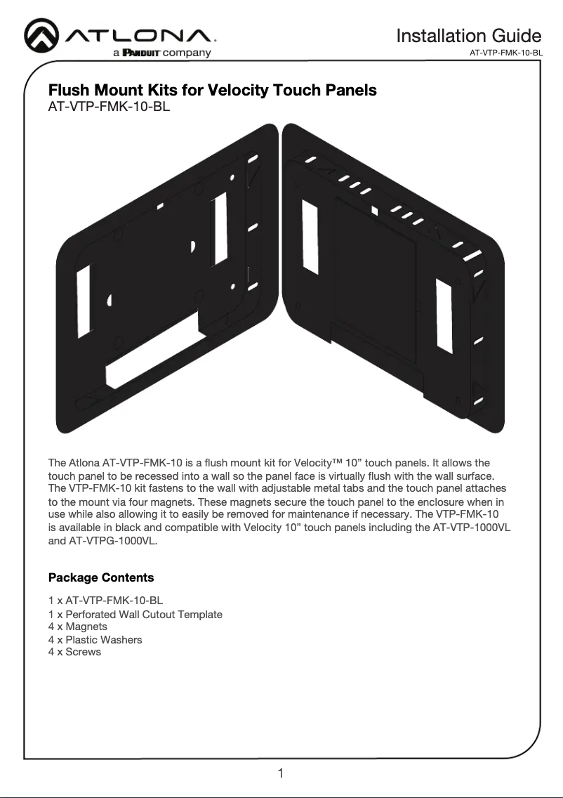 First page image of the manual for AT-VTP-FMK-10-BL