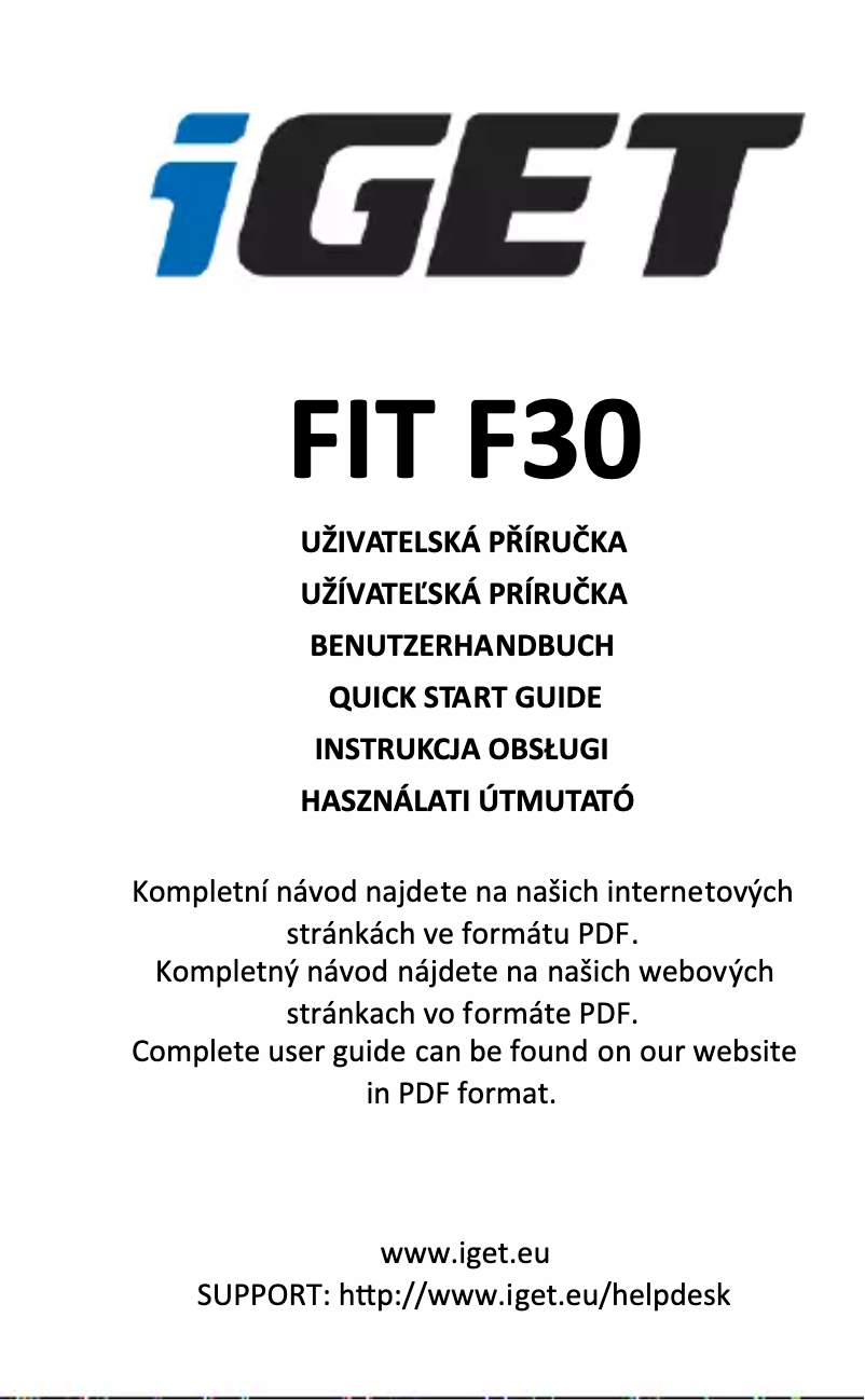 First page image of the manual for FIT F30