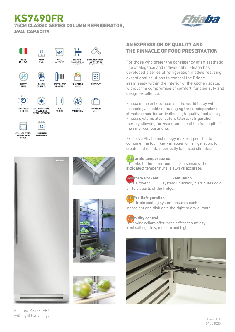 First page image of the manual for KS7490FR6