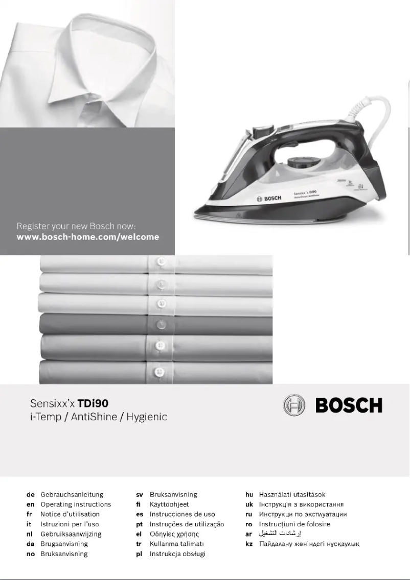 Page 1 of the manual User Manual Bosch Sensixx'x DI90 MotorSteam ProEnergy TDI902431E