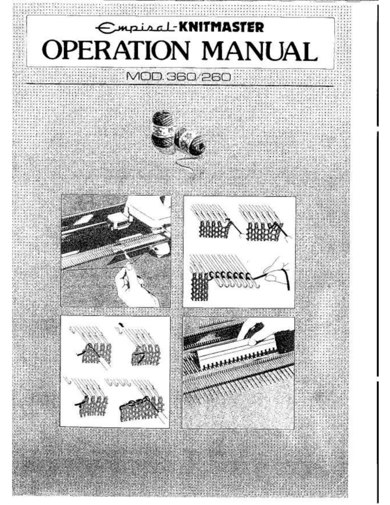 Page 1 of the manual User Manual Empisal Knitmaster 360
