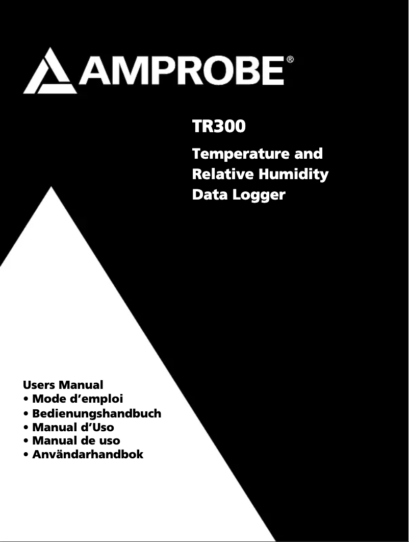 First page image of the manual for TR300