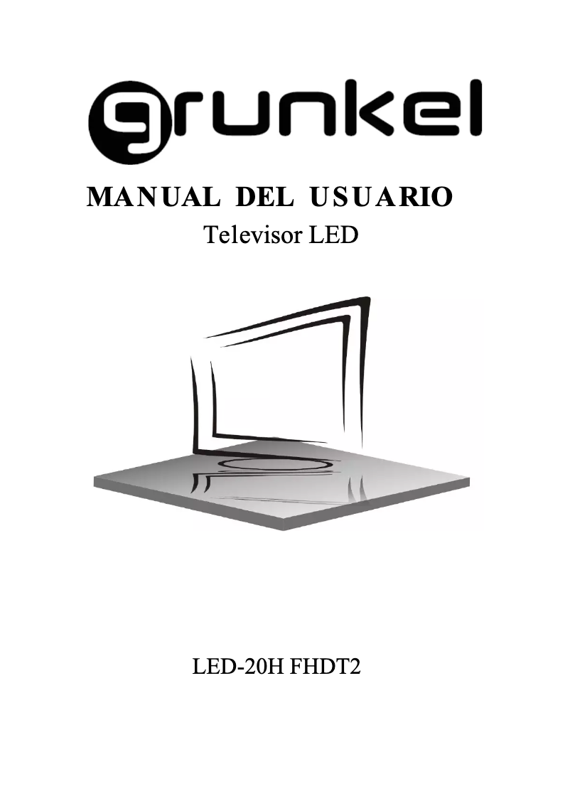 First page image of the manual for LED-20H HDT2