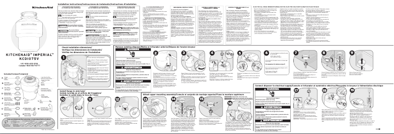 Page 1 of the manual User Manual KitchenAid KCDI075VA