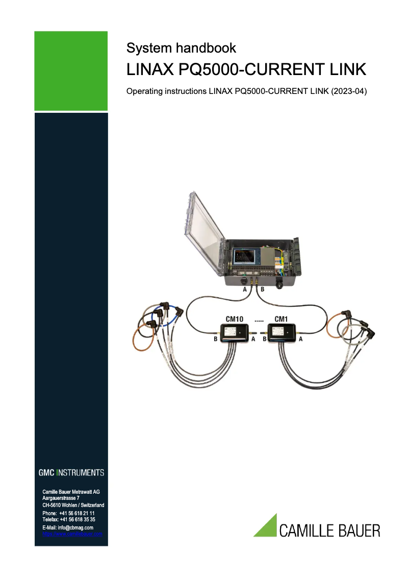 First page image of the manual for LINAX PQ5000-CURRENT LINK