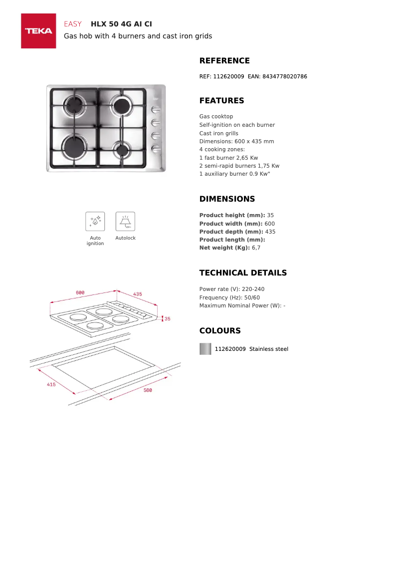 First page image of the manual for HLX 50 4G