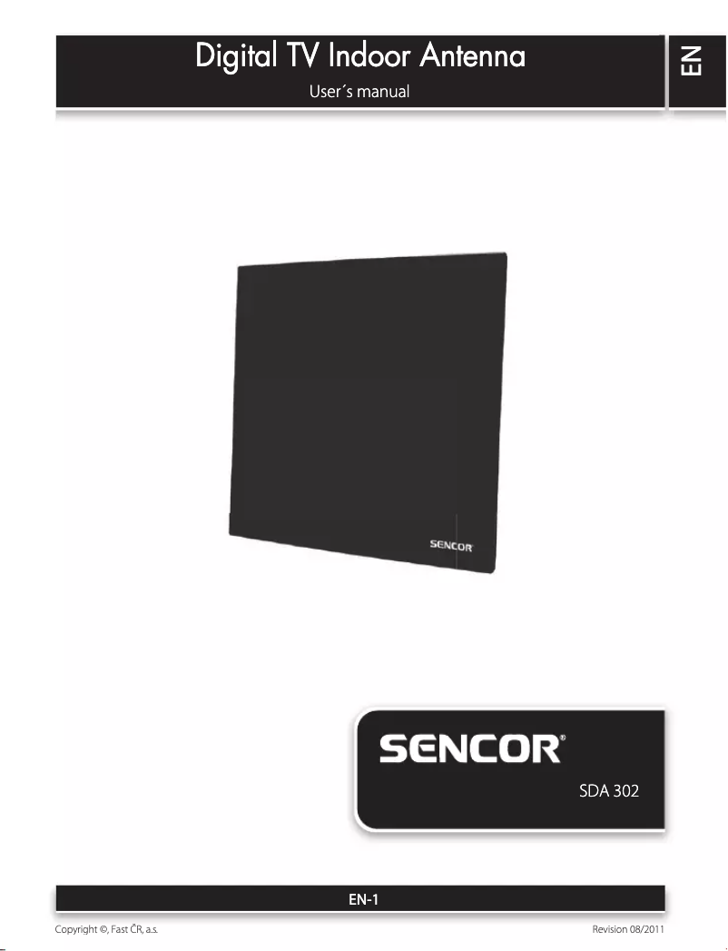 Page 1 of the manual User Manual Sencor SDA 302