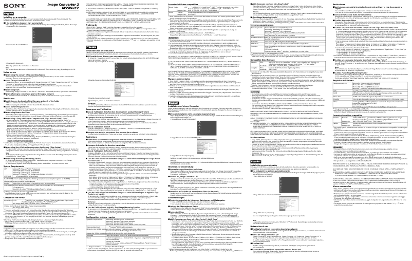 Page 1 of the manual User Manual Sony MSSW-IC2