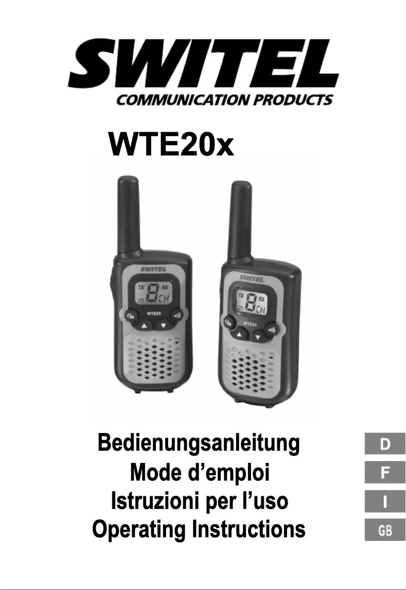 Image de la première page du manuel de l'appareil WTE203