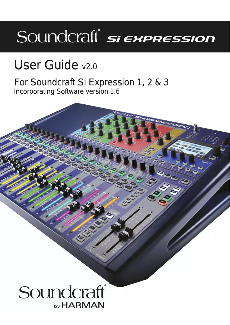Page 1 of the manual User Manual Soundcraft Si Expression