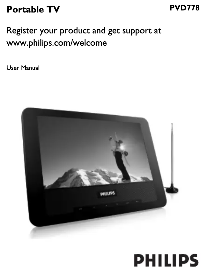 First page image of the manual for PVD778