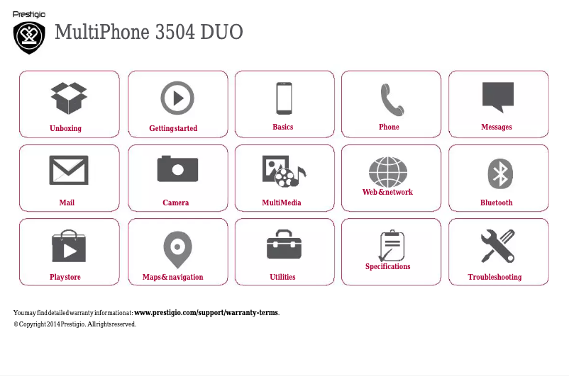 Page 1 of the manual User Manual Prestigio Muze C3