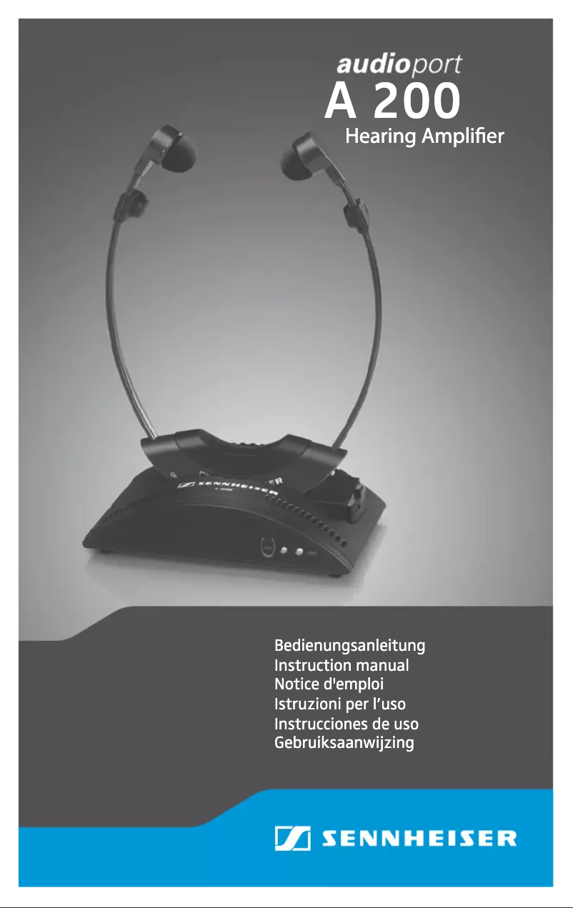 Page 1 of the manual User Manual Sennheiser A 200 SET
