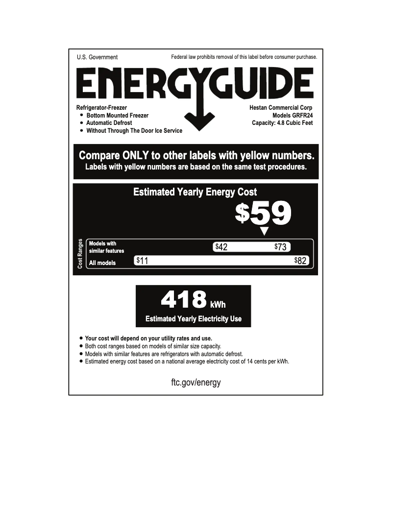 First page image of the manual for GRFR24