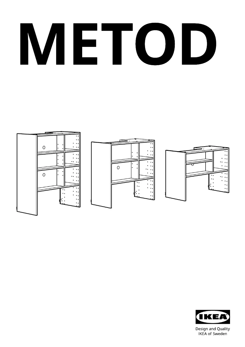 Page 1 of the manual User Manual Ikea METOD 905.476.42