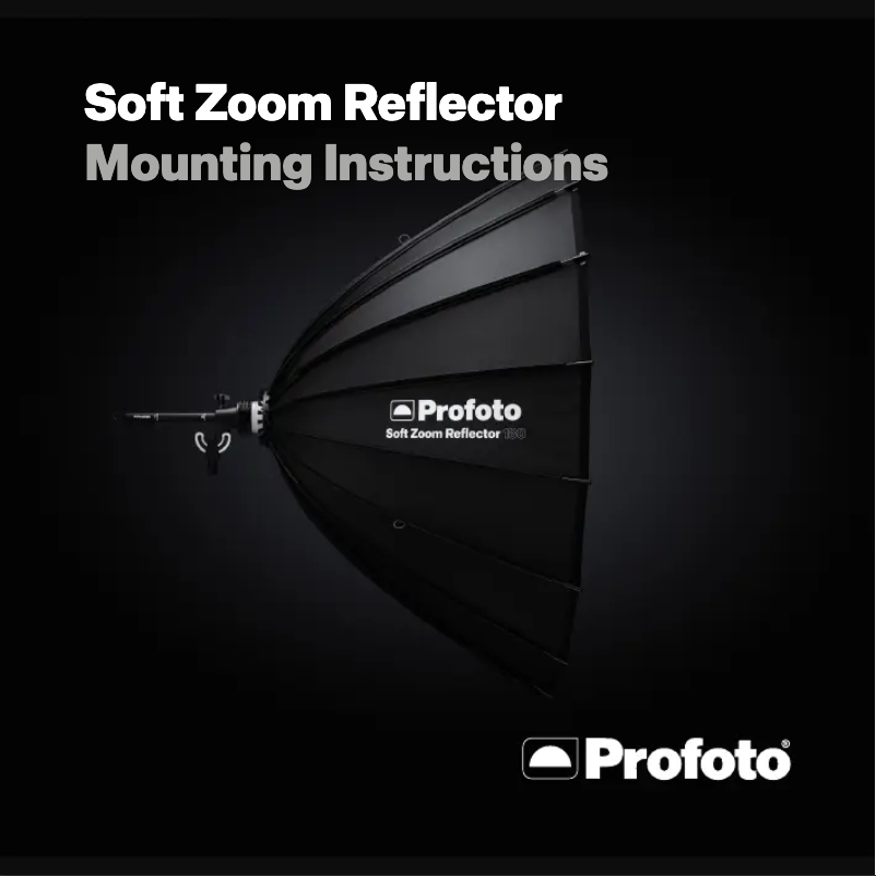 Page 1 of the manual User Manual Profoto Soft Zoom Reflector